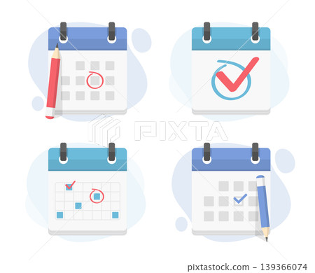 Calendar Icon Set Calendar Icon Set 139366074
