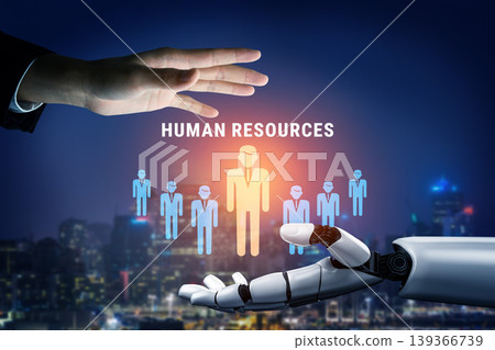 AI in Human Resources HR for Corporate Management Motif AI in Human Resources HR for Corporate Management Motif 139366739