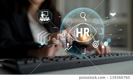 Modern Human Resource Management Concept with Digital Icons and Interfaces for Innovation and Technology in Workforce Recruitment and Management Fluxor Modern Human Resource Management Concept with Digital Icons and Interfaces for Innovation and Technology in Workforce Recruitment and Management Fluxor 139366760