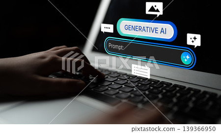 Generative AI Prompt Interface UI for Content Creation. Corpus Generative AI Prompt Interface UI for Content Creation. Corpus 139366950
