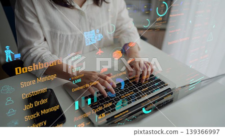 Inventory Management Dashboard with KPI and Supply Chain Overview Thunk 139366997