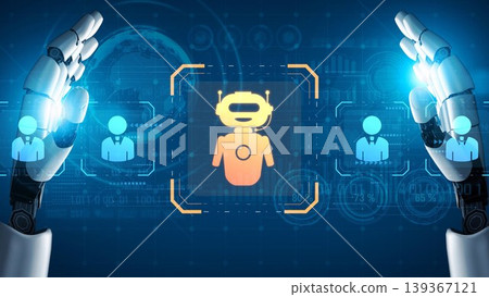 AI Assistant Collaborating with Human Team Marrow AI Assistant Collaborating with Human Team Marrow 139367121