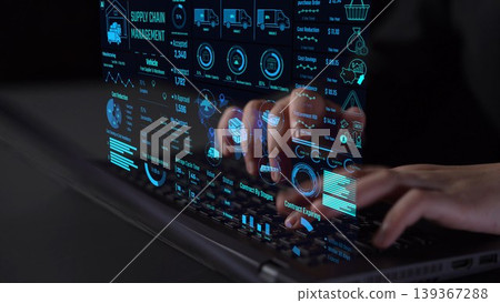 Supply Chain Management Dashboard with Logistics and KPI Metrics Thunk Supply Chain Management Dashboard with Logistics and KPI Metrics Thunk 139367288