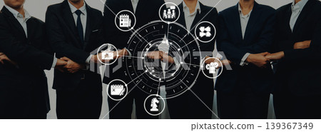 Project planning icons for business management and strategic teamwork Entice Project planning icons for business management and strategic teamwork Entice 139367349