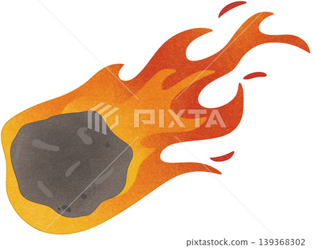 meteor with fire meteor with fire 139368302