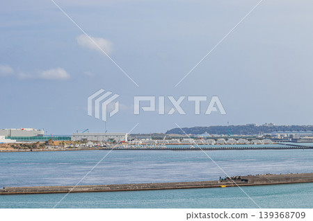 從靜岡縣大前崎市眺望大前崎港 139368709