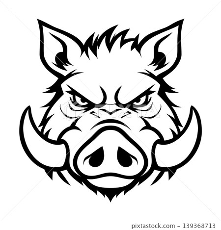 boar head mascot logo design vector template boar head mascot logo design vector template 139368713