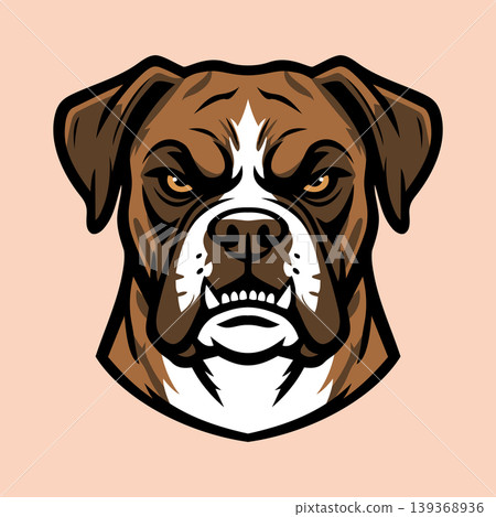 Dog Face Illustration Character Vector Logo Template 139368936