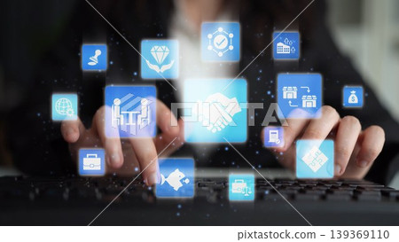Mergers and acquisitions corporate business deal strategy icons Funnel 139369110