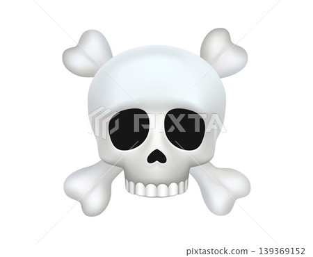 Iconic skull and crossbones symbol icon representing danger and warning Iconic skull and crossbones symbol icon representing danger and warning 139369152