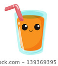 orange juice cartoon flat style 139369395