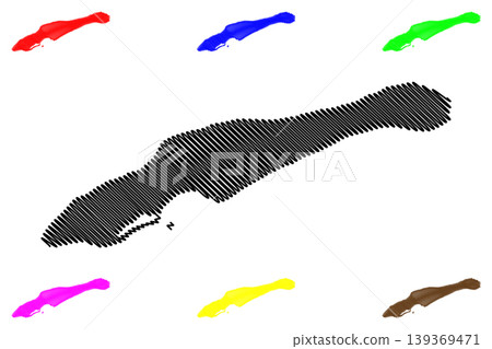 Little Cayman island (Cayman Islands, Cenrtal America, Caribbean islands, British Overseas Territory) map vector illustration, scribble sketch map 139369471