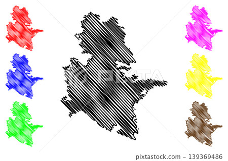 Popa island (Republic of Panama, Bocas del Toro Archipelago, Cenrtal America, Caribbean islands) map vector illustration, scribble sketch Popa map Popa island (Republic of Panama, Bocas del Toro Archipelago, Cenrtal America, Caribbean islands) map vector illustration, scribble sketch Popa map 139369486