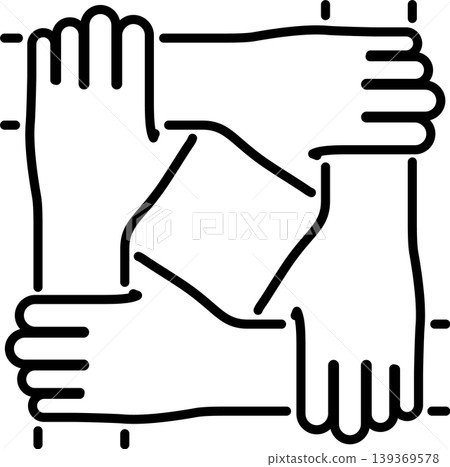 Teamwork or Hands Friends 139369578