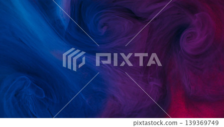 Haze flow. Fume blend. Defocused blue pink purple colorful ink glitter splash vibrant texture underwater cloud on abstract background. Haze flow. Fume blend. Defocused blue pink purple colorful ink glitter splash vibrant texture underwater cloud on abstract background. 139369749
