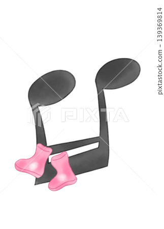 Musical notes with boots Musical notes with boots 139369814