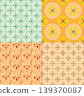 abstract flower pattern set 139370087