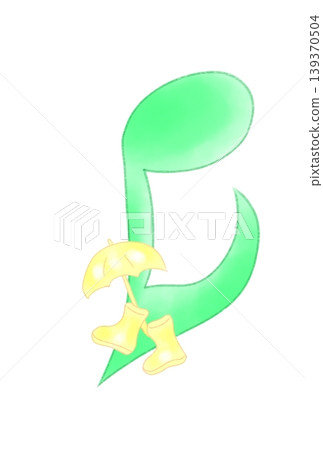 Musical notes with rain gear Musical notes with rain gear 139370504