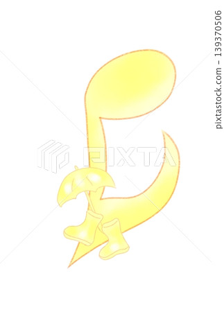 Musical notes with rain gear Musical notes with rain gear 139370506