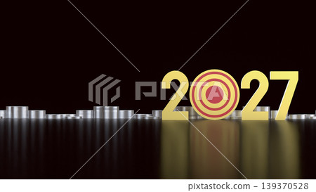 Financial Target Growth Vision for 2027 3d render. Financial Target Growth Vision for 2027 3d render. 139370528