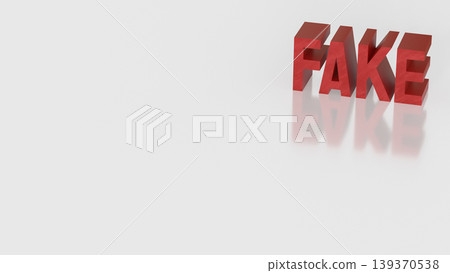 Fake News And False Information Warning 3d render. 139370538