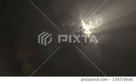 Lightning flashes and thunder in the darkness; CG background Lightning flashes and thunder in the darkness; CG background 139370686