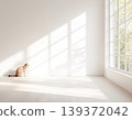 A minimalist space bathed in natural light and quiet emptiness 139372042