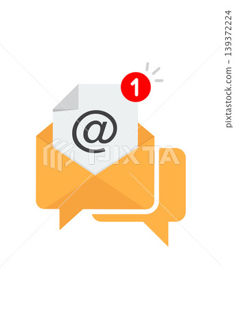 Message or email notification concept vector illustration 139372224