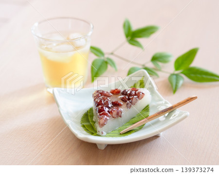 June's seasonal confection, "Minazuki," is a traditional Japanese sweet used in the summer purification ritual. 139373274