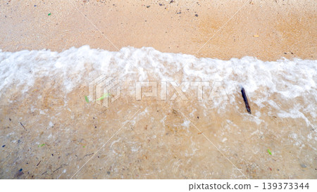 Gentle Ocean Surf and Bubbles on Tropical Sandy Beach Gentle Ocean Surf and Bubbles on Tropical Sandy Beach 139373344