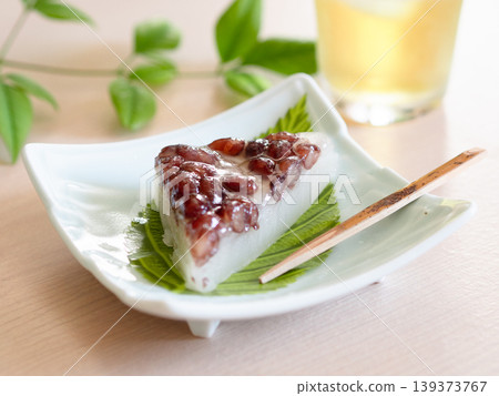 "Minazuki," a traditional Japanese sweet for June, is associated with the summer purification ritual. 139373767