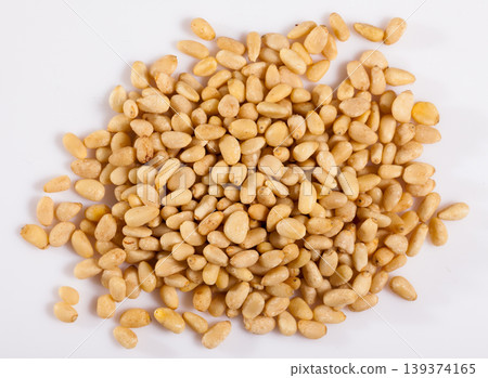 Top view of heap of pine nuts Top view of heap of pine nuts 139374165