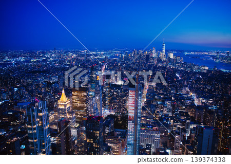 Sunset view from the Empire State Building / New York Sunset view from the Empire State Building / New York 139374338