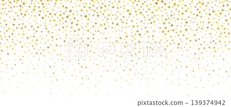 Gold star confetti pattern background. Yellow, orange, golden sparkle wallpaper. Repeated dotted spark glitter texture. Vector Christmas, New Year, wedding or birthday celebration party decor backdrop Gold star confetti pattern background. Yellow, orange, golden sparkle wallpaper. Repeated dotted spark glitter texture. Vector Christmas, New Year, wedding or birthday celebration party decor backdrop 139374942