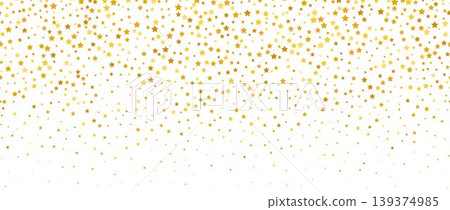 Golden star confetti pattern background. Yellow, orange, gold sparkle wallpaper. Repeated dotted spark glitter texture. Vector Christmas, New Year, wedding or birthday celebration party decor backdrop Golden star confetti pattern background. Yellow, orange, gold sparkle wallpaper. Repeated dotted spark glitter texture. Vector Christmas, New Year, wedding or birthday celebration party decor backdrop 139374985