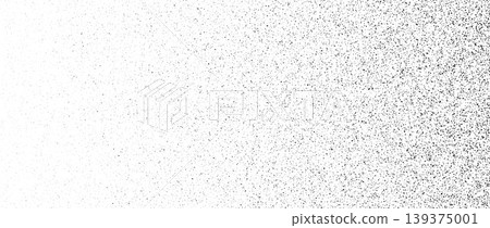 Stipple grain gradient background. Dotted noise sand texture. Black sprayed dots surface. Faded grunge dust gritty overlay. Halftone speckles, particles or specks wallpaper. Vector rough grit backdrop Stipple grain gradient background. Dotted noise sand texture. Black sprayed dots surface. Faded grunge dust gritty overlay. Halftone speckles, particles or specks wallpaper. Vector rough grit backdrop 139375001