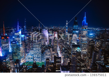 從帝國大廈看到的夜景 / 紐約 從帝國大廈看到的夜景 / 紐約 139375011