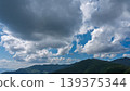 許多白雲飄過湛藍的夏日天空，山巒披上了綠色的外衣。 139375344