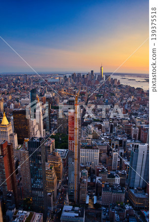 Sunset view from the Empire State Building / New York Sunset view from the Empire State Building / New York 139375518
