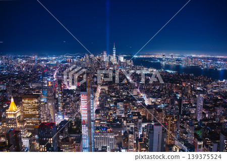 從帝國大廈看到的夜景 / 紐約 從帝國大廈看到的夜景 / 紐約 139375524