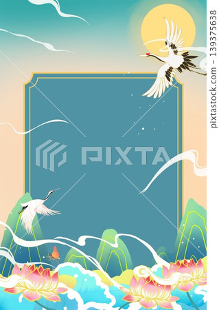 Chinese trendy style Oriental aesthetic illustration Chinese trendy style Oriental aesthetic illustration 139375638
