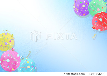 水面上手繪水彩悠悠球背景（彼此相對） 139375643