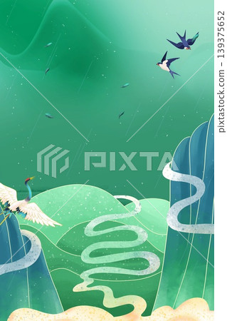Chinese trendy style Oriental aesthetic illustration Chinese trendy style Oriental aesthetic illustration 139375652