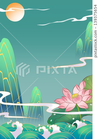 Chinese trendy style Oriental aesthetic illustration Chinese trendy style Oriental aesthetic illustration 139375654