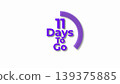 11 days to go countdown timer sign in purple color with a circular abstract graphic element for business promotion and event marketing announcements 11 days to go countdown timer sign in purple color with a circular abstract graphic element for business promotion and event marketing announcements 139375885
