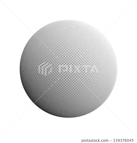 Dotted globes, circle shapes with dot pattern fading effect. Abstract spheres vector Dotted globes, circle shapes with dot pattern fading effect. Abstract spheres vector 139376045