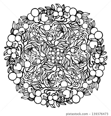 berry garden mandala berry garden mandala 139376473