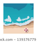 Beach clipart aerial view stock vector illustration 139376779