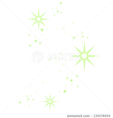 Yellow-green sparkling light and glowing particles Yellow-green sparkling light and glowing particles 139376934