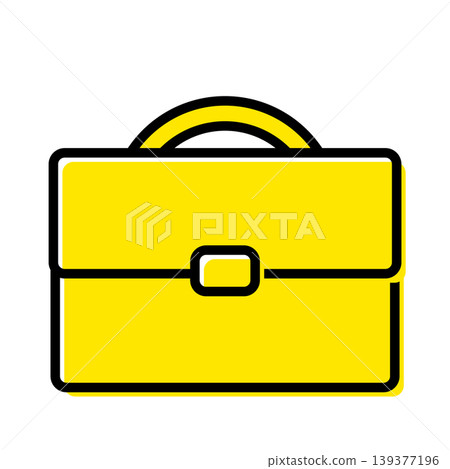 A simple icon illustration depicting a business bag. 139377196